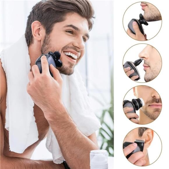Bald Shavers for Men - Telfun Upgrade 5-in-1 Electric Head Shavers for Bald - Picture 3 of 7